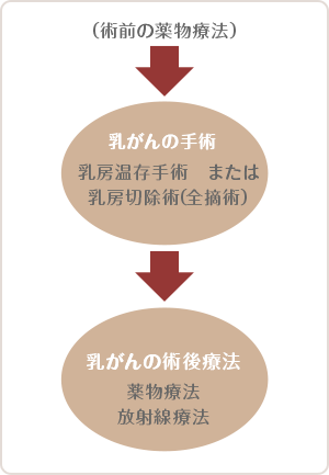 図　乳がん治療の基本的な流れ